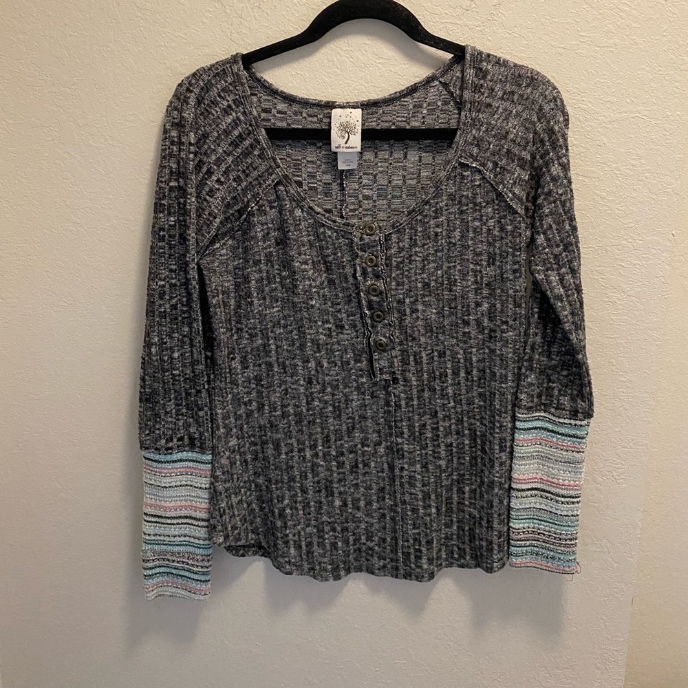 Self Esteem boho style top with a contrast cuff